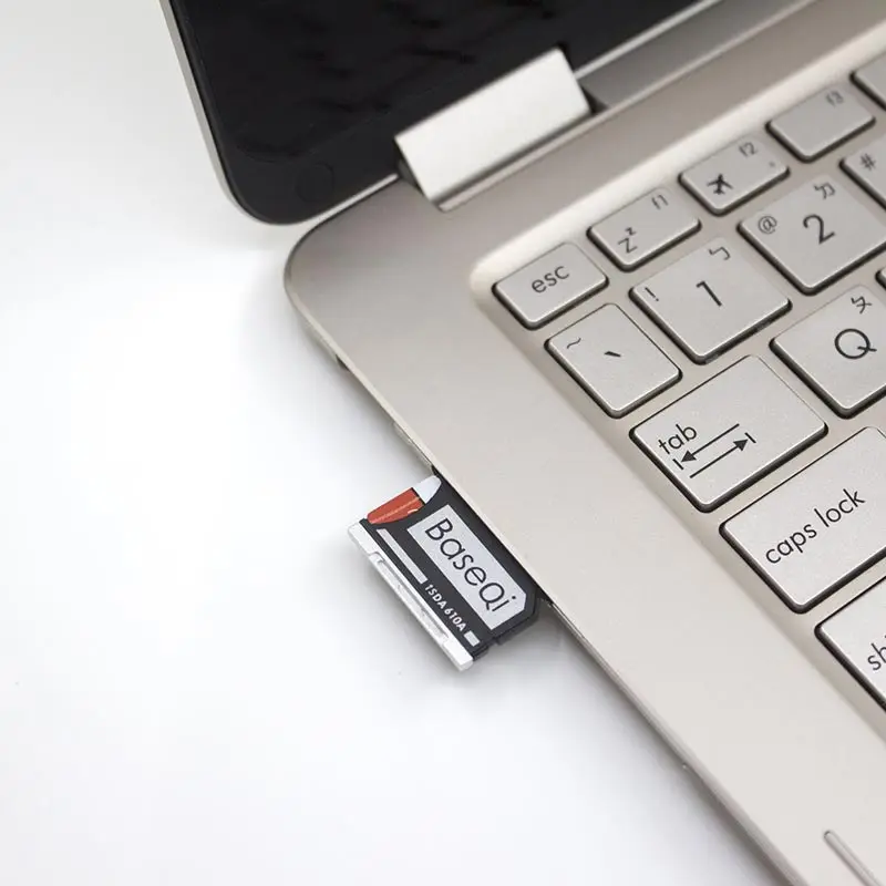 BASEQI Алюминиевый мини-накопитель Micro SD карта адаптер металлический кард-ридер для ноутбука Asus ZenBook Flip Ninjadrive 610A