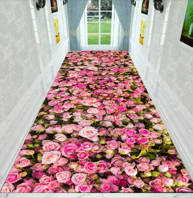 1000 мм x 8000 мм большой размер 3D коврик 3D печать коврики для прихожей гостиная напольный коврик для чаепития спальня кухонные Половики Нескользящая Настройка