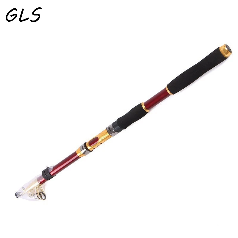 2.1-3.6 متر تلسكوبي قصبة الصيد و الصيد بكرة عجلة السفر المحمولة الصيد رود غزل الصيد رود كومبو