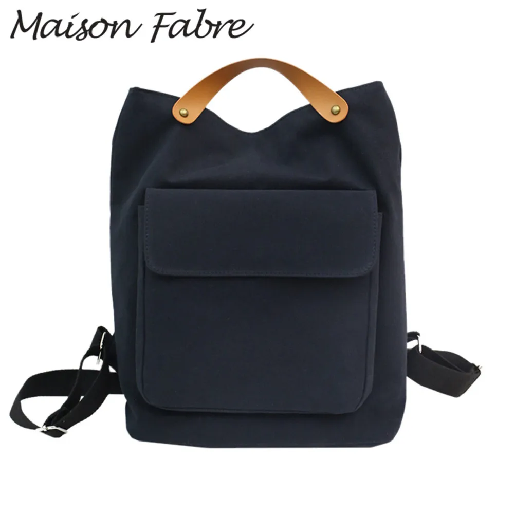 

Maison Fabre bag men women canvas backpack bag strap handles girls backpacks for teenage 2019 ladies Large Capacity backpack