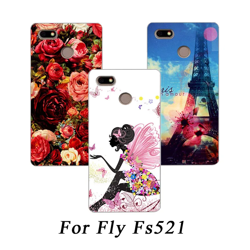 

Fashion Patterns TPU SOFT Silicone Printed case For Fly Power Plus 1 FS521 DIY colored drawing Phone Covers For Fly FS521
