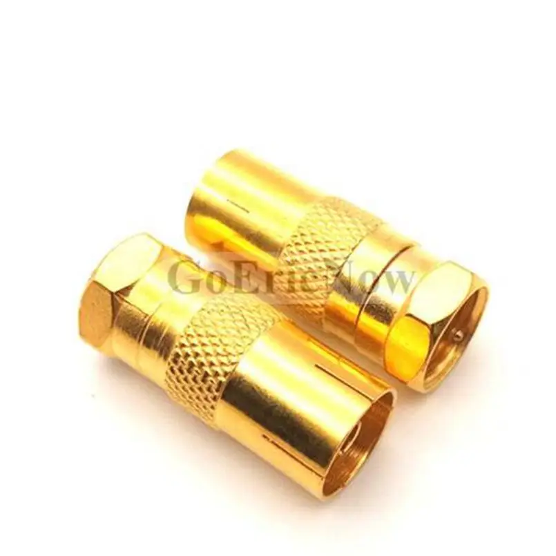 

5 pcs RF Coaxial Gold plated F Type Male to TV PAL Female/Male PLUG Adapter Antenna RF Coax Coaxial cable Connector