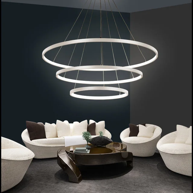 LED Moderne Cirkel Hanglamp voor Woonkamer luminaires Kantoor Lamp lantaarns Opknoping Lampen Plafond Lamparas Colgantes