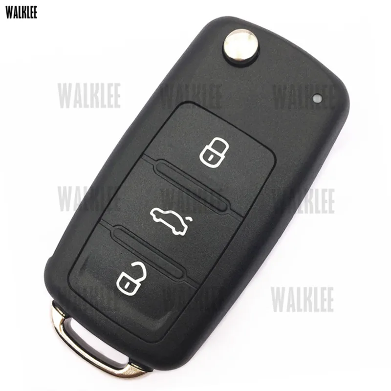 WALKLEE 3 кнопки дистанционного ключа подходит для VW/VOLKSWAGEN Caddy Eos Golf Jetta Beetle Polo Up Tiguan Touran 5K0837202AD 5K0 837 202 AD