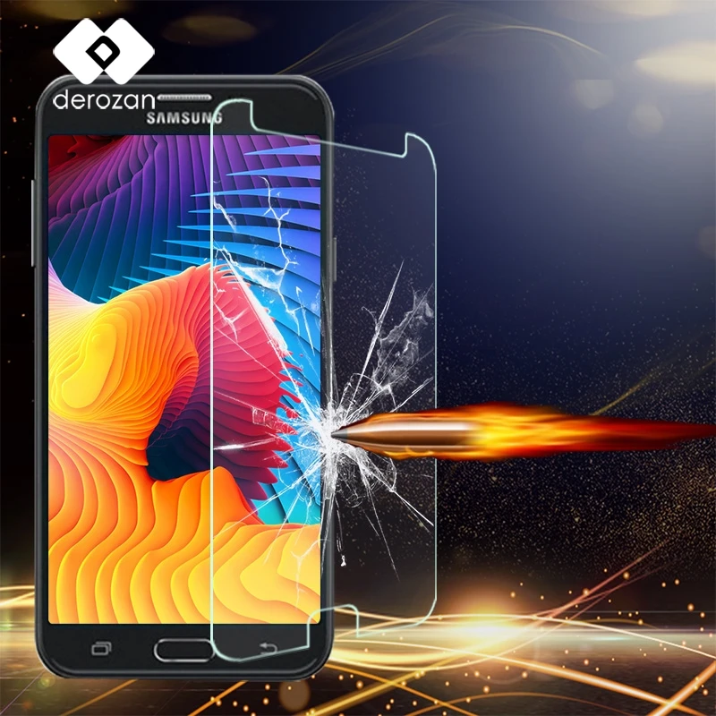 

DEROZAN Phone Tempered Glass Film For Samsung Galaxy J7 2017 J720 J720F J7 Pop J727 J727V SM-J727V 5.5 inch Screen