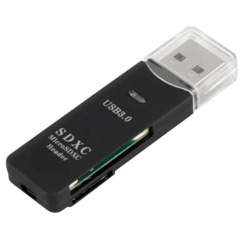 Высокая скорость ПК компьютер USB 3,0 картридер 2 микро-sd SDXC MMC карты TF Memorry считыватель SD карт писатель