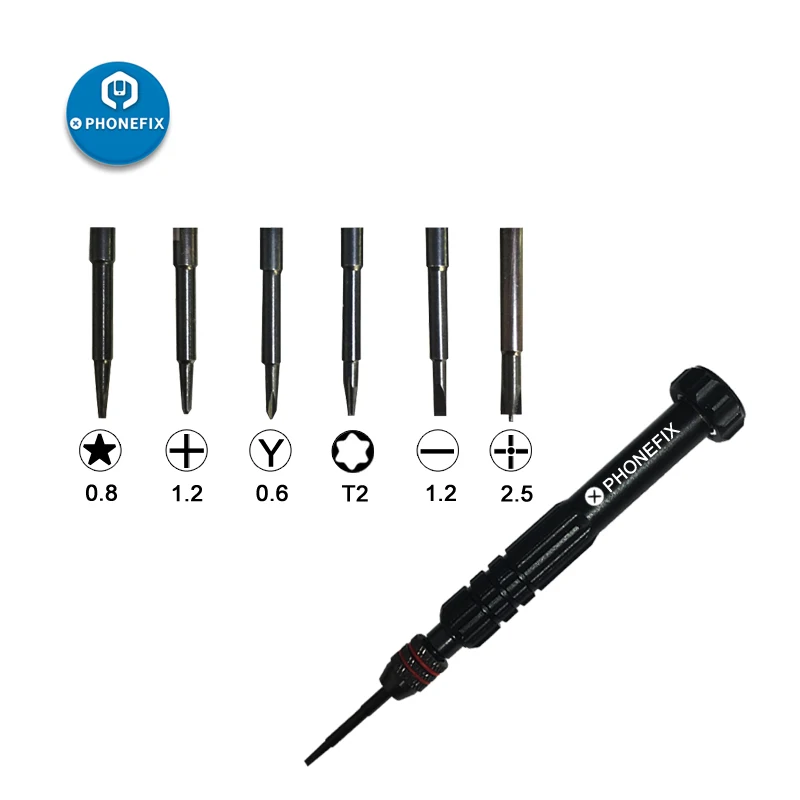 

PHONEFIX 6 in 1 Magnetic Screwdriver Set Professional Opening Tools for iPhone 6 7 8 Plus X XS 11Pro Repair Screwdriver Kit