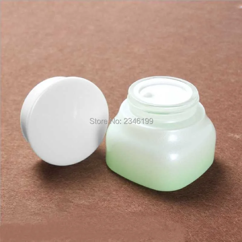 Стеклянный пульверизатор бутылка белая крышка квадратной формы скраб тонер пустая емкость для косметических средств бутылки для