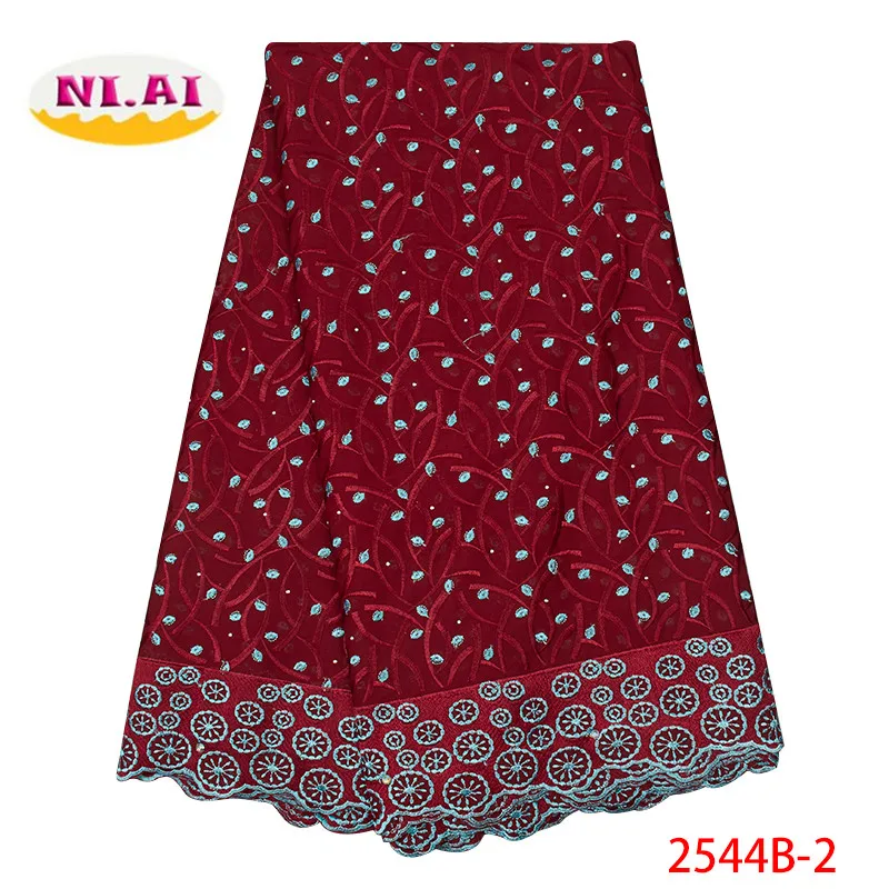 

African Cotton Swiss Voile Lace Fabric 2019 High Quality African Swiss Voile Lace In Switzerland For Wedding Dress XY2544B-2
