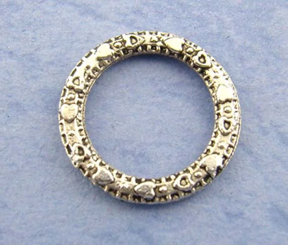 

Doreen Box Lovely 100PCs Antique Silver Bali Ring Connectors 14mm (B01231)