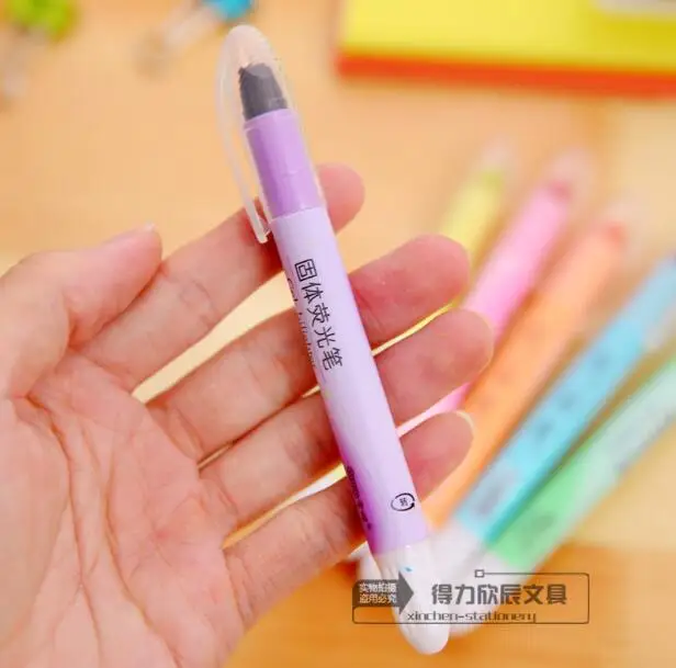 Красочные Обучение маркеры Твердые Желе маркер ручка 6 шт./лот милые корейские канцелярские