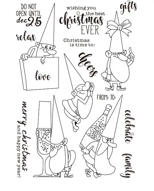 Рождественский подарок прозрачный штампы для DIY Скрапбукинг/карты решений забавное украшение поставки ST0193