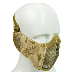 Тактическая страйкбольная маска половина нижней части лица Battlefield Elite маска Ухо Защитная маска наружная велосипедная стальная тактическая