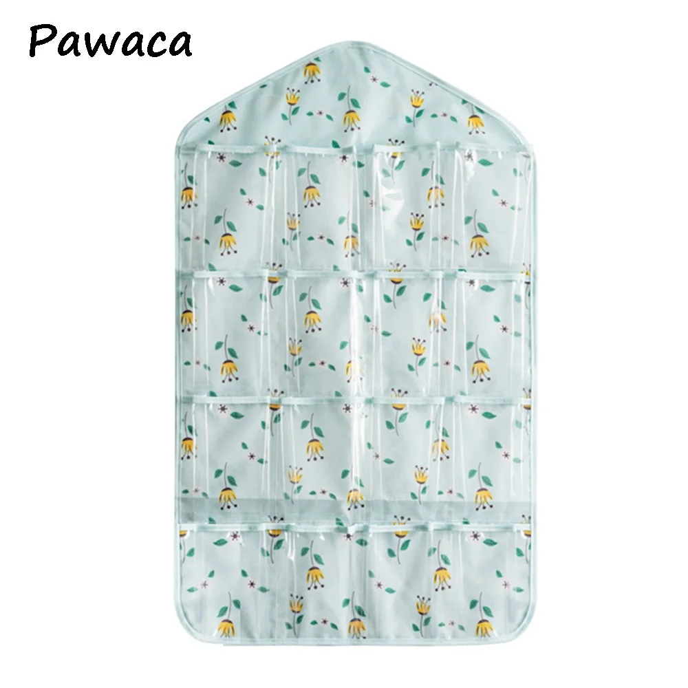 

Storage Bags Hanging Bags Transparent 16 Compartment Wardrobe Multi-Storey Suspension Doors Rear Wardrobe Wall Mounted Bags