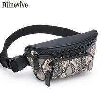 DIINOVIVO, змеиная Женская поясная сумка, новинка, сумка на пояс для путешествий, модная поясная сумка из искусственной кожи, Женская нагрудная сумка, WHDV1098