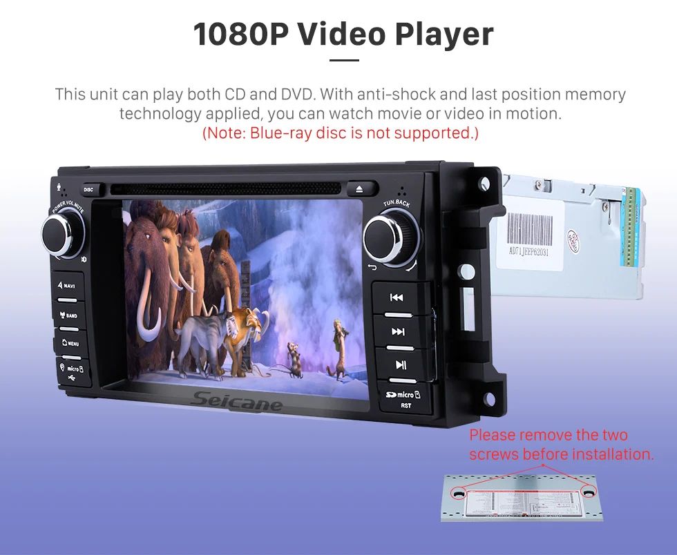 Top Seicane 7" Android 7.1 1 DIN car DVD Radio GPS Bluetooth System for Jeep Grand Cherokee with USB WIFI AUX Support DAB 1080P DVR 16