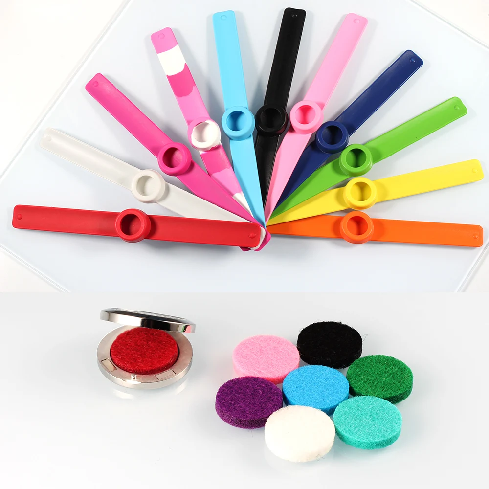 essential oil diffuser snap bracelet bangles and pads