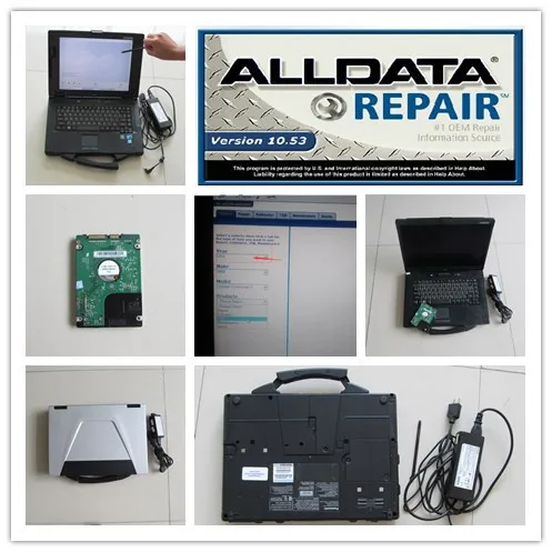 

auto software repair all data 10.53 mitchell ondemand with computer cf52 toughbook cf-52 for cars and trucks hdd 1tb win7