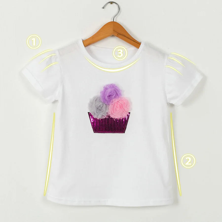 Летние рубашки хлопковая Футболка с блестками и рисунком вишни футболки для маленьких девочек одежда для маленьких девочек летняя одежда для От 2 до 12 лет девочек; Прямая поставка
