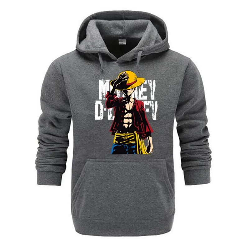 One Piece Monkey D Luffy Fashion Hoodies Anime New Arrival Cotton Sweatshirt Harajuku Brand Clothing Hip Hop Moleton Masculino