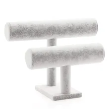 SZanbana серый Ювелирный стенд Т-образный браслет держатель часы ожерелье Safekeep полка витрина Органайзер цепь стеллаж для хранения