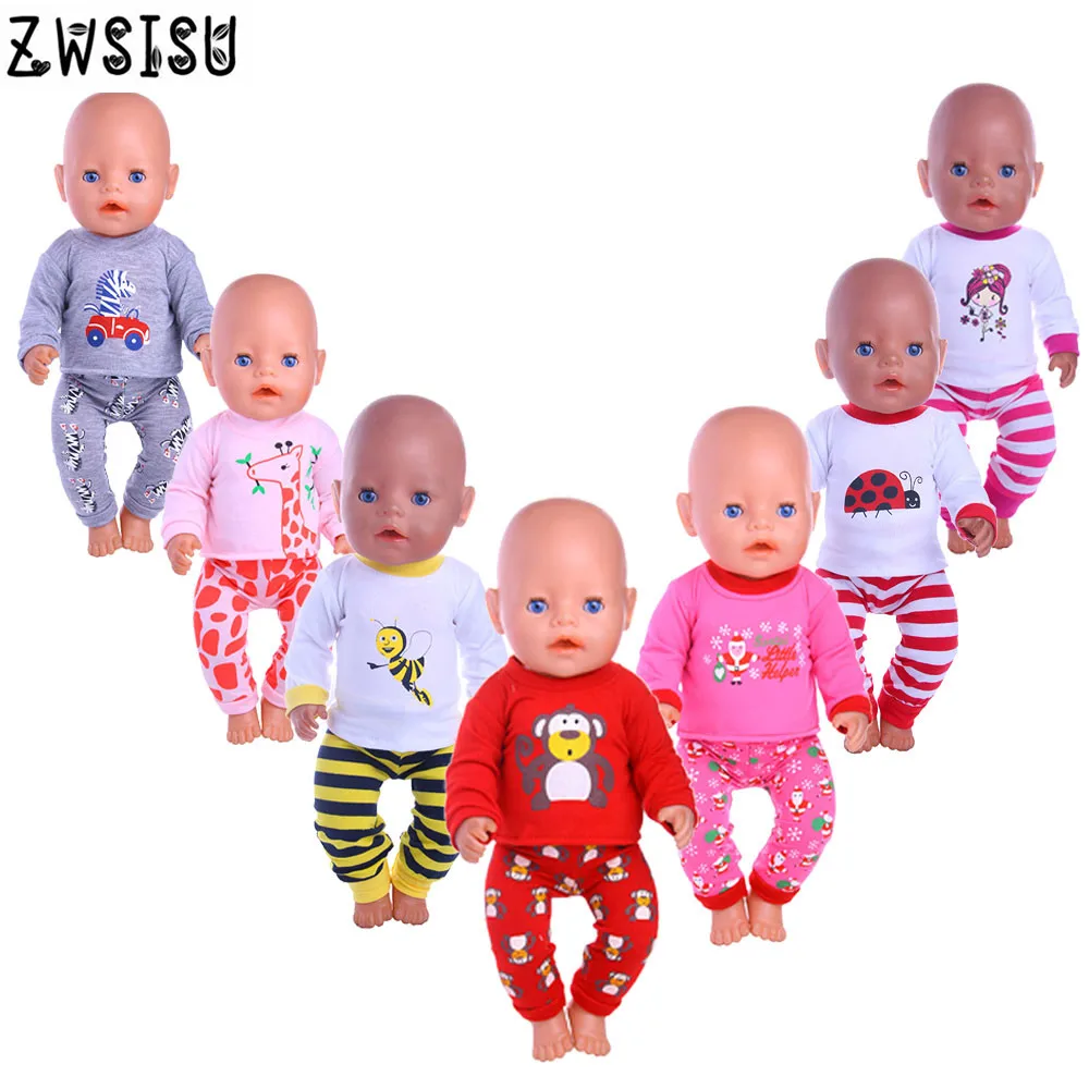Fashion new Christmas gift doll sweater suitable fit 43cm baby doll