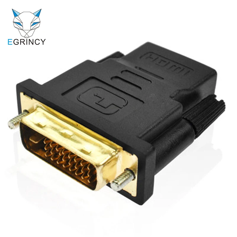 DVI 24 + 1 к HDMI адаптер Кабели К 24 К позолоченный штекер мужчин и женщин HDMI к DVI кабель конвертер 1080 P для HDTV проектор мониторы - изображение