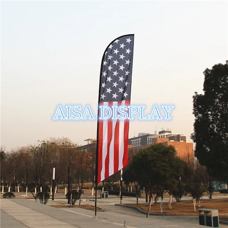 

free shipping for 3.5m beach flagpole fabric national flying banner country flag pole and custom flag and base