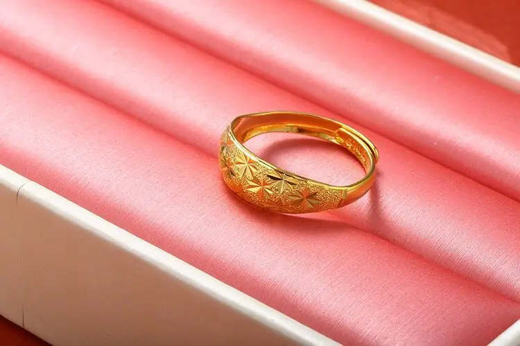 MxGxFam классические кольца с вышивкой для женщин Открытие отрегулированный 24 k цвет чистого золота Китай Национальный стиль ювелирные изделия