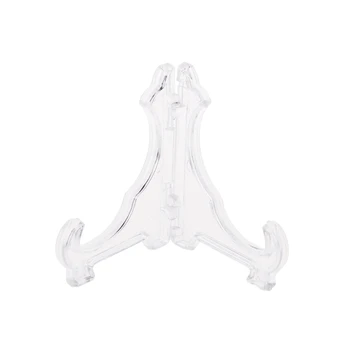 

42mm Collectibles Mini Clear Plastic Display Stand Easel Coin Medal Token Badge Holder Collection Shelf Display Plate Holders