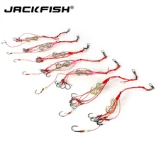 JACKFISH высокое качество размер взрывной крючок 2 шт./лот 7 рыболовные снасти Взрыв захват из углеродистой стали острый Рыболовный крючок с b