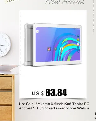 Yuntab 9,6 дюйма K98 4 ядра Google Android 5,1 Tablet PC 1 г + 16 г двойной Камера Поддержка Dual SIM карта с 4500 мАч Батарея