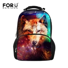 Мода волка тигра Повседневное рюкзак для маленьких мальчиков, принт с животными, Для мужчин сумки и рюкзаки для детей и подростков на два плеча школьные сумки для ноутбука