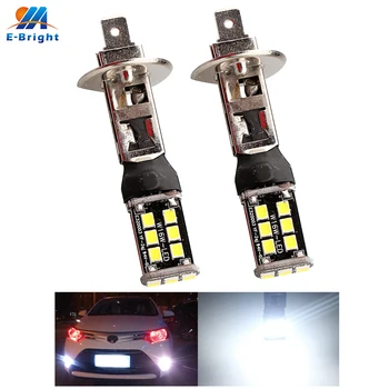 

2X Canbus 12V 24V 2835 15 SMD White 6500K NO ERROR Led Bulbs 9005 9006 H1 H3 H4 H7 H11 Fog Light Turn Lamp Headlight White 6500K