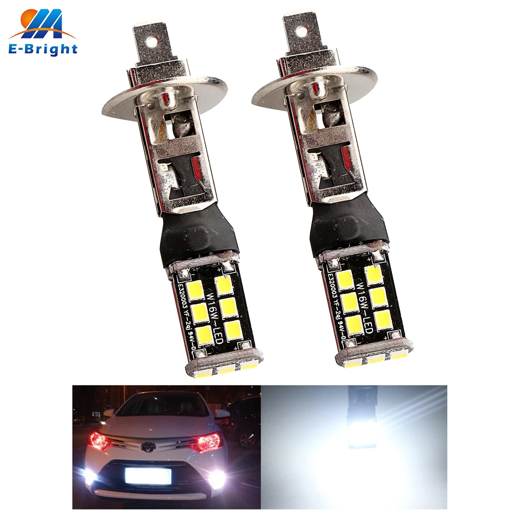 

6 pcs 12V 24V Canbus 2835 15 SMD White 6500K NO ERROR Led Bulbs 9005 9006 H1 H3 H4 H7 H11 Fog Light Turn Lamp Headlight