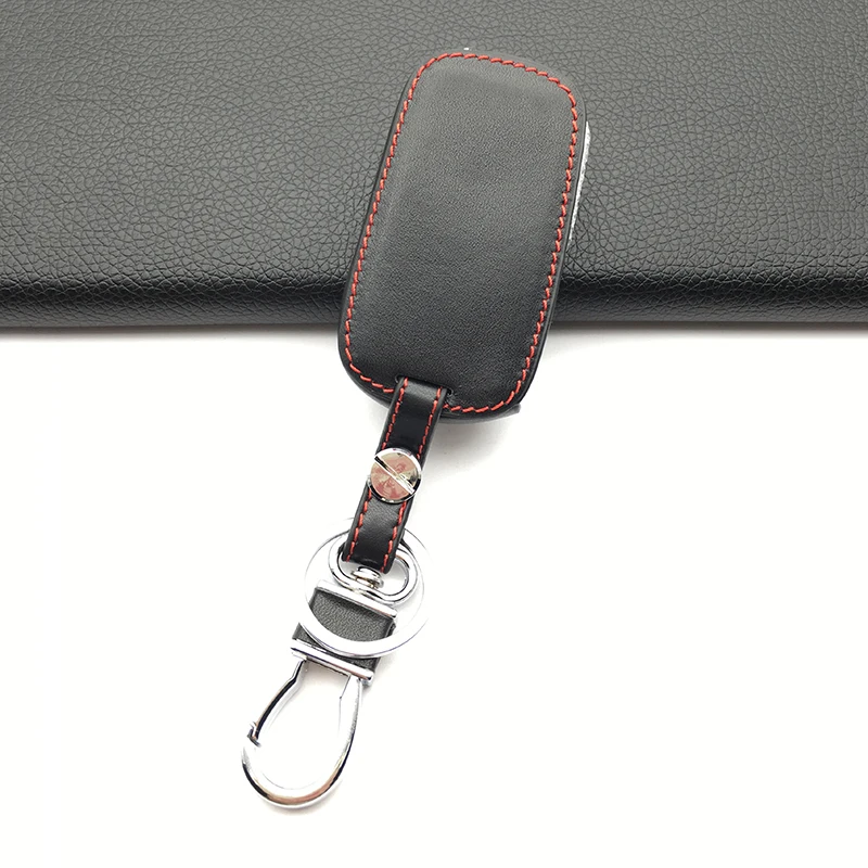 Модный мужской кожаный чехол для автомобильных ключей, защита для Honda CRV Civic Accord Jazz HRV, 2 кнопки дистанционного управления, чехол для ключей