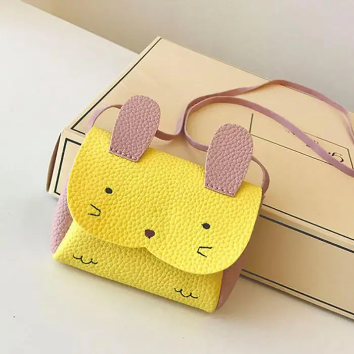 Для детей девушка плеча Crossbody сумка из искусственной кожи с заячьими мини для монет BS88