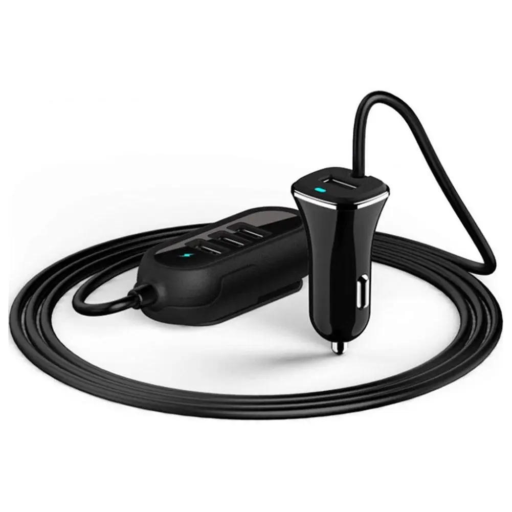 4 порта USB Автомобильное зарядное устройство 5.8A/DC12-24V быстрый автомобильный