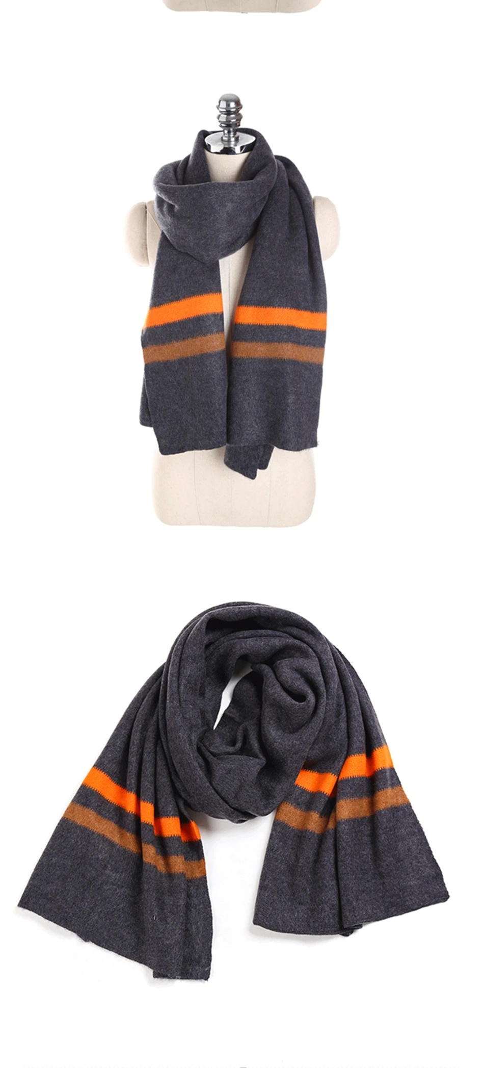Waliicorners Women'S Scarf Winter Warm Headband Capes Cotton Casual Clothing Accessories Apparel Plaid 15 3_04