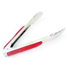 Stainless Steel BBQ Tongs Salad Bread Clamp Kitchen Meat Food Clip Barbecue Tools