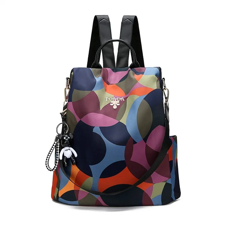 

Women's travel backpack, multi-function Oxford cloth waterproof lightweight small outdoor casual anti-theft backpack