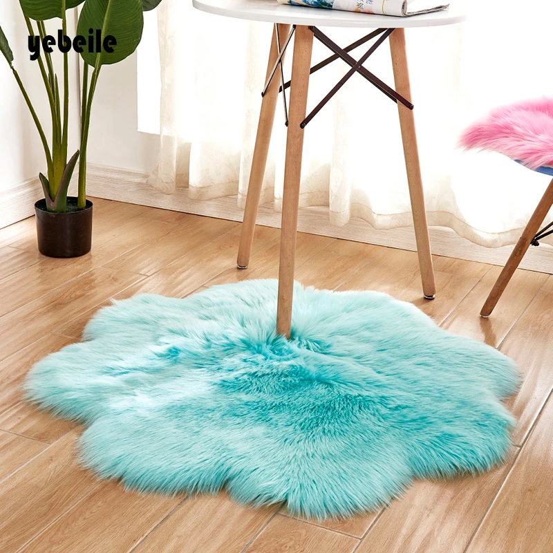 

Yebeile Shaggy Carpet For Living Room Home Warm Plush Floor Rugs fluffy Mats Kids Room Faux Fur Area Rug Living Room Mats Silky