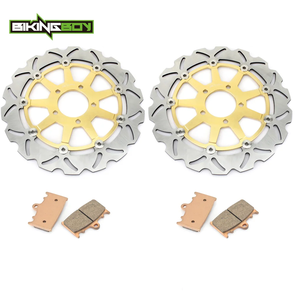 

BIKINGBOY For Suzuki GSXR 600 1997-2003 GSXR 750 2000 2001 2002 2003 TL 1000 S 1997-2001 Front Brake Discs Disks Rotors Pads