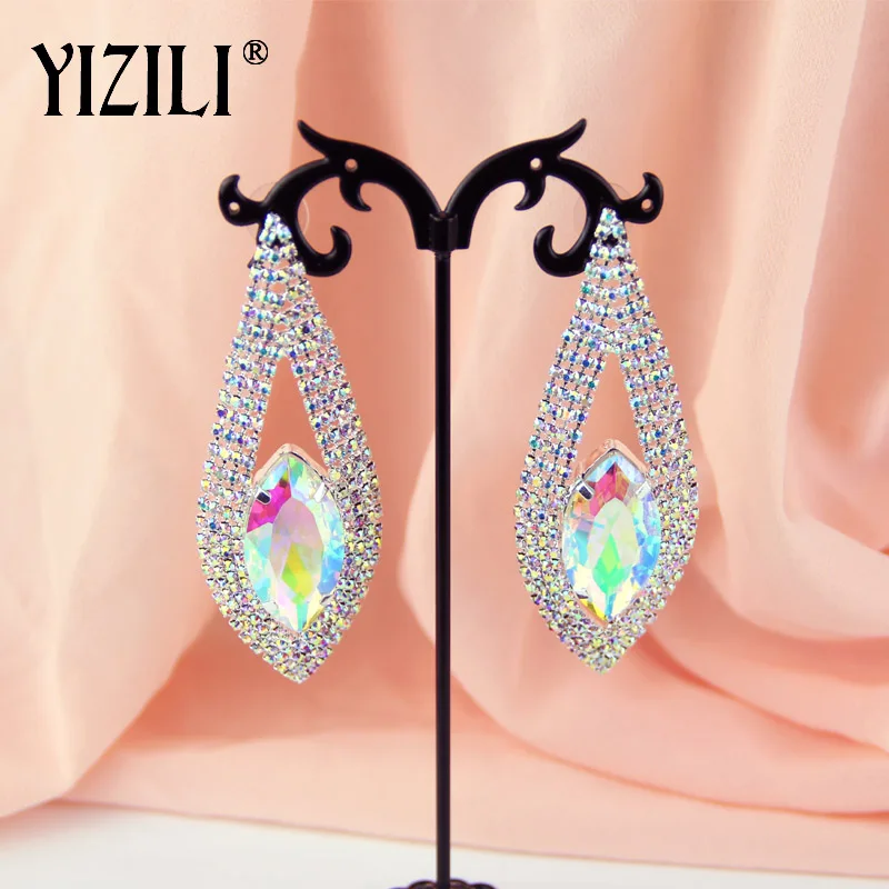 YIZILI 2018 Новые Блестящие модные серьги цепочки в виде когтей для женщин ювелирные