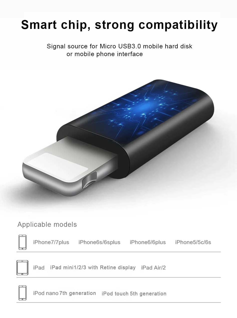 !ACCEZZ Micro USB Female to lighting Male For Apple Adapter OTG Converter For iphone 5 6 7 6s 5c Plus For ipad Air Mini Adapters (7)