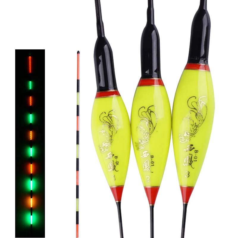 

3pcs/lot Luminous Float Night Fishing Float Light Led Floats For Fishing Stopper Bobber Buoy Fishing Equipment Without Battery