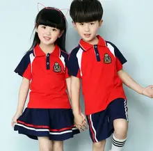 Children's summer cotton class pupils uniforms sportswear wholesale service casual clothing kindergarten school academic adjustment of ix class pupils