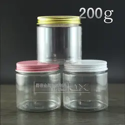Бесплатная доставка 200 г/мл ясно lucency Пластик ПЭТ пустая бутылка Jar Ceram лосьон помада Мёд Для ванной образец соли упаковка Бутылочки jar