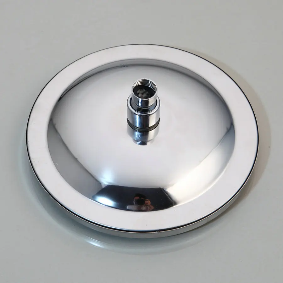 Monite Chrome Polish Adjustable Rain Shower Bar Wall Mounted Shower Faucet W/ Round Shower Herad Water Mixer Shower sets