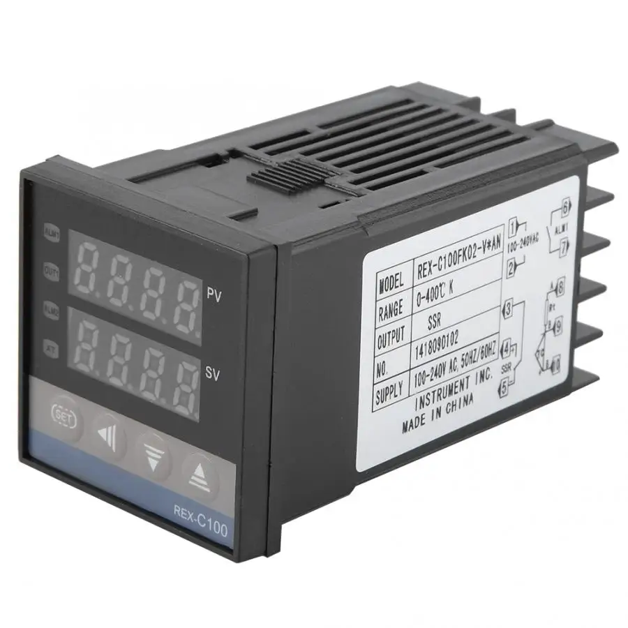 AC 110-240 V PID температурные наборы контроллеров 0-400 Цельсия+ 25A SSR+ 1 м M6 K Тип зонд нагревательный прибор температура cont
